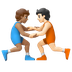 Hvordan Brydere: medium teint og lys teint emoji ser ud på Google.