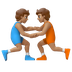 Hvordan Brydere: medium teint emoji ser ud på Google.