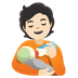 Bagaimana emoji Orang menyusui bayi: ton kulit cerah kelihatan di Google.