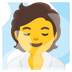 Cómo se ve el emoji Persona en una sauna en Google.