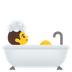 A quoi ressemblent les emoji Personne prenant un bain sur Google.