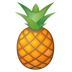 Hvordan Ananas emoji ser ud på Google.