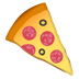 Bagaimana emoji Piza kelihatan di Google.