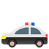 Bagaimana emoji Kereta polis kelihatan di Google.