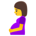 A quoi ressemblent les emoji Femme enceinte sur Google.