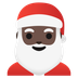 A quoi ressemblent les emoji Père Noël: peau foncée sur Google.