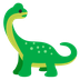 Bagaimana emoji Sauropod kelihatan di Google.