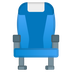 Cómo se ve el emoji Asiento de transporte en Google.