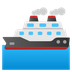 Cómo se ve el emoji Barco en Google.