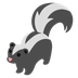 Bagaimana emoji Skunk kelihatan di Google.