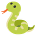 Cómo se ve el emoji Serpiente en Google.