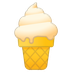 Bagaimana emoji Ais krim lembut kelihatan di Google.