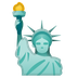 Bagaimana emoji Patung Liberty kelihatan di Google.