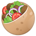 Bagaimana emoji Roti kebab kelihatan di Google.