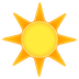 A quoi ressemblent les emoji Soleil sur Google.