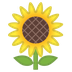 Cómo se ve el emoji Girasol en Google.