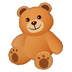 Bagaimana emoji Beruang teddy kelihatan di Google.