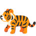 Bagaimana emoji Harimau kelihatan di Google.