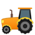 Bagaimana emoji Traktor kelihatan di Google.