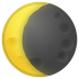 Cómo se ve el emoji Luna menguante en Google.