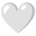 Cómo se ve el emoji Corazón blanco en Google.