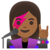 A quoi ressemblent les emoji Chanteuse: peau mate sur Google.