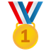 Bagaimana 1st Place Medal emoji terlihat di Joypixels.