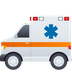 Bagaimana Ambulance emoji terlihat di Joypixels.