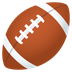 Bagaimana American Football emoji terlihat di Joypixels.