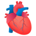 Bagaimana Anatomical Heart emoji terlihat di Joypixels.