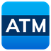 Bagaimana ATM Sign emoji terlihat di Joypixels.