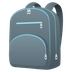 Bagaimana Backpack emoji terlihat di Joypixels.