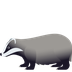 Bagaimana Badger emoji terlihat di Joypixels.