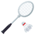 How Badminton emoji looks on Joypixels.