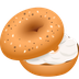 Bagaimana Bagel emoji terlihat di Joypixels.