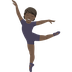 Hur Balettdansare: mörk hy emoji ser ut på Joypixels.