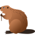 How Beaver emoji looks on Joypixels.