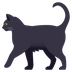 How Black Cat emoji looks on Joypixels.