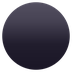 Bagaimana Black Circle emoji terlihat di Joypixels.