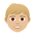 Wie Junge: mittelhelle Hautfarbe Emoji auf Joypixels aussieht.