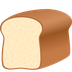 Bagaimana Bread emoji terlihat di Joypixels.