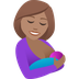 Bagaimana Breast-Feeding: Medium Skin Tone emoji terlihat di Joypixels.