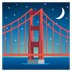 Bagaimana Bridge at Night emoji terlihat di Joypixels.