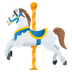 Bagaimana Carousel Horse emoji terlihat di Joypixels.