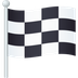 Bagaimana Chequered Flag emoji terlihat di Joypixels.