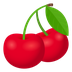 How Cherries emoji looks on Joypixels.