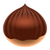 Bagaimana Chestnut emoji terlihat di Joypixels.