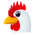 Bagaimana Chicken emoji terlihat di Joypixels.