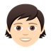 Wie Kind: helle Hautfarbe Emoji auf Joypixels aussieht.