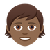 How Child: Medium-Dark Skin Tone emoji looks on Joypixels.